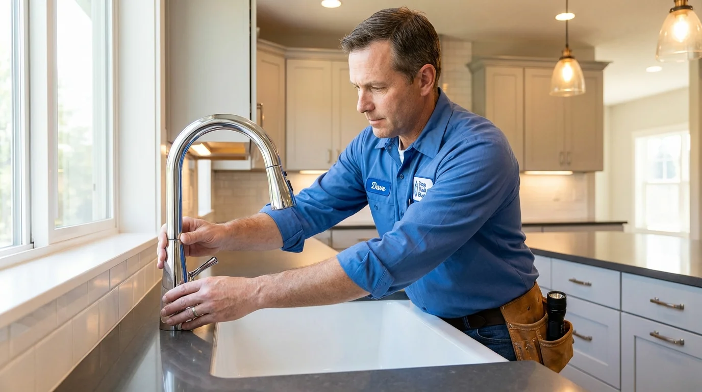 Kitchen faucet installation by Johns Plumbing LLC in Liberty Lake