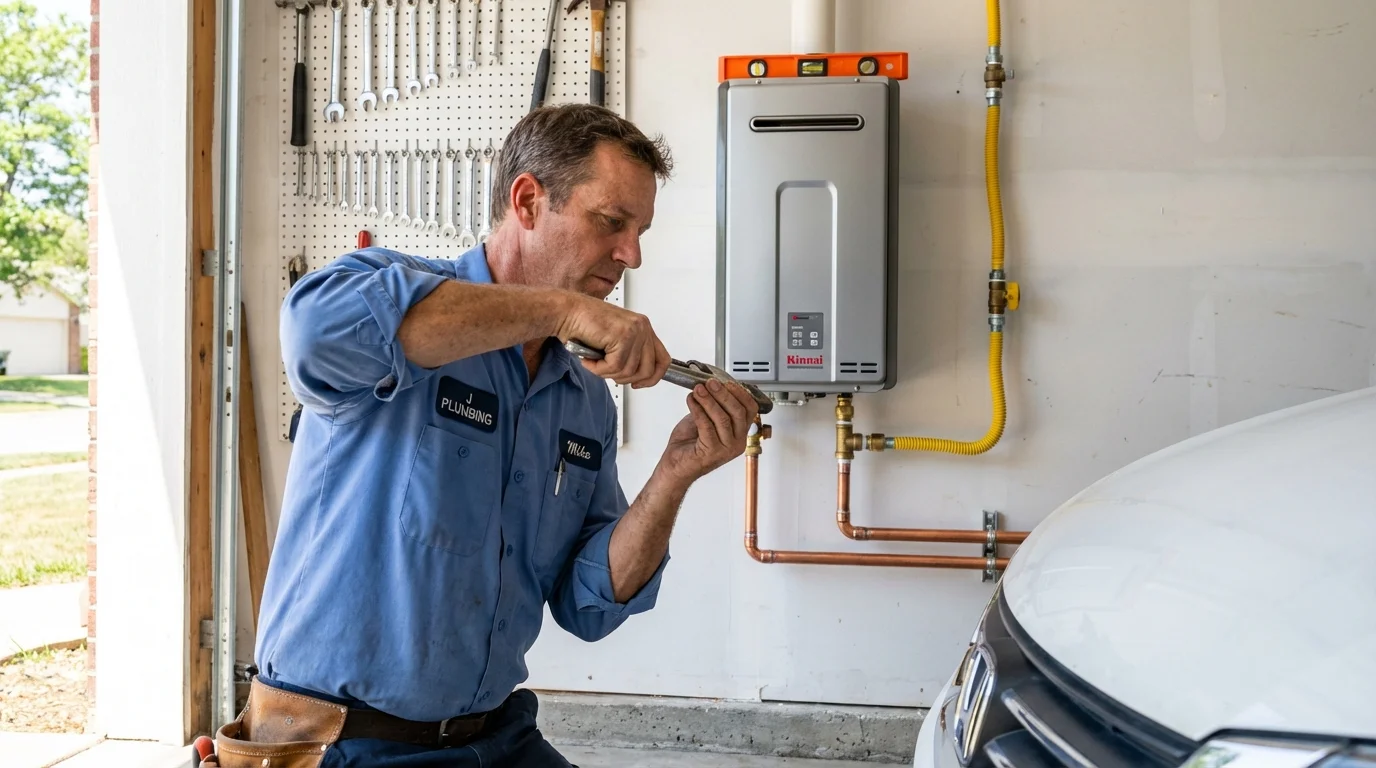 Tankless water heater installation by a Johns Plumbing LLC plumber in Liberty Lake